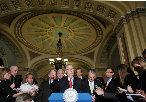 Image: Senate Minority Leader Mitch McConnell ,