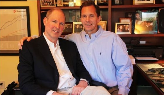 Image: Gordon Murray, left, and his co-author, Dan Goldie, in Burlingame, Calif. Mr. Murray has a form of brain cancer.