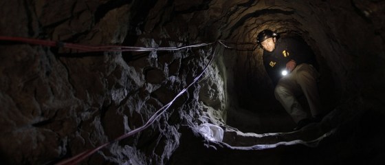 Image: ICE agent in a tunnel