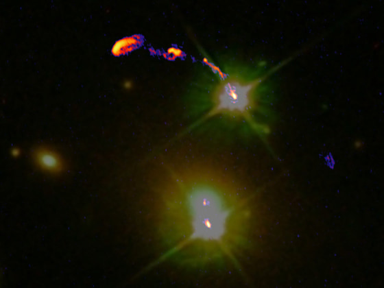 Image: Wide-field composite image of the Double Quasar