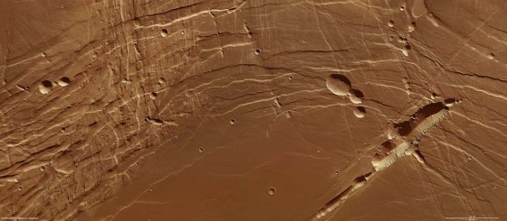Phoenicis Lacus has an area of 3,127 square miles, which corresponds to the size of Corsica. This image was obtained on July 31, 2010 using the High-Resolution Stereo Camera (HRSC) on ESA's Mars Express spacecraft. 