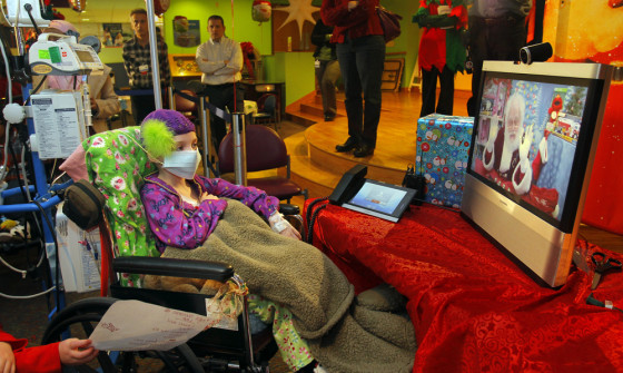 Image: Kaylee Sullivan sits in her wheelchair