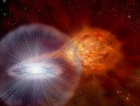 Image: Artist's impression of recurrent nova RS Ophiuchi