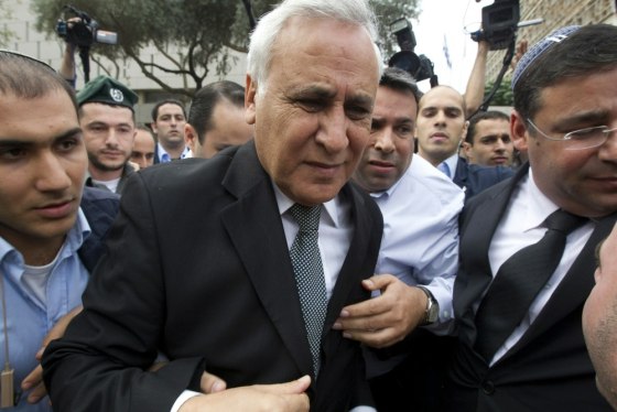 Image: Former Israeli president Moshe Katsav le