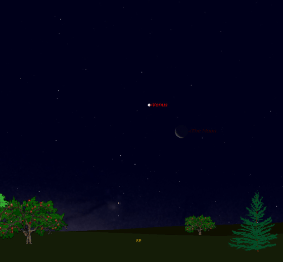 Image: Sky map, New Year's Eve 2010