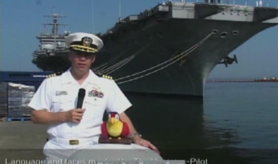 Image: Capt. Owen Honors of the USS Enterprise aircraft carrier is pictured with the aircraft carrier