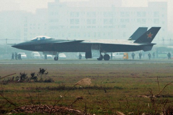 Image: An aircraft that is reported to be a Chinese stealth fighter