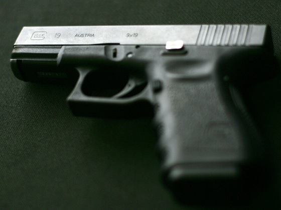 Image: (FILES)A Glock 19 9MM pistol, is picture