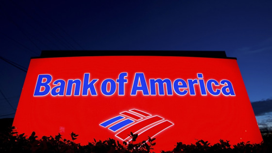Image: Bank of America sign outside a bank branch in Charlotte