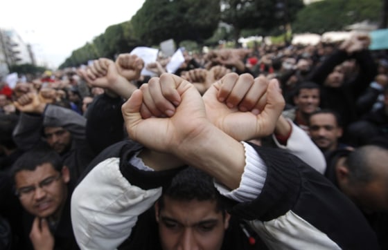 Image: Protest in Tunis
