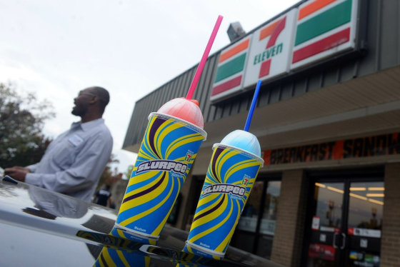 Image: An illustration of Two, 7-Eleven Slurpee