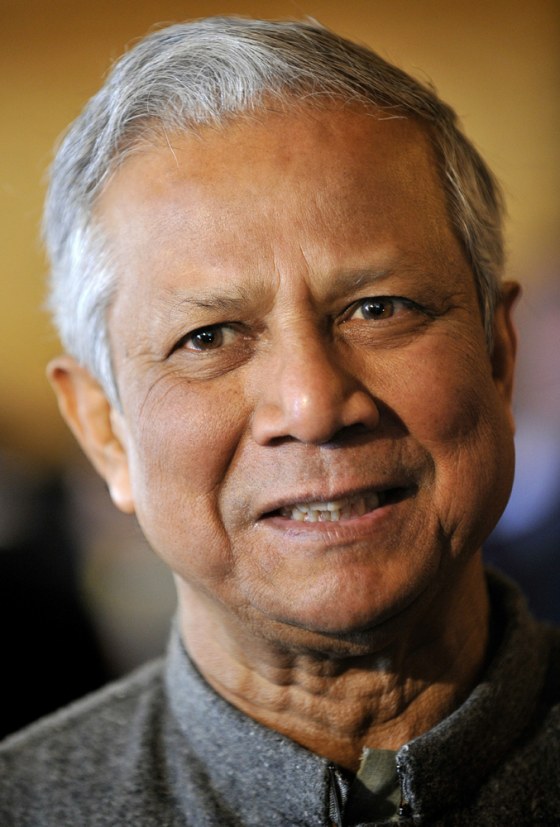 Image: Bangladeshi banker and 2006 Nobel peace prize laureate Muhammad Yunus