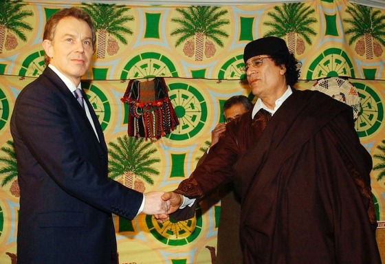 Image: Blair and Gadhafi