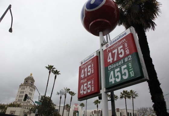 Image: Beverly Hills, Calif., gas station