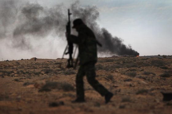 Image: Opposition Rebels Battle Gaddafi Forces In Eastern Libya