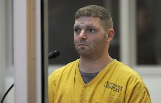 Image: Jacob Brouch is arraigned on a second-degree murder charge at the Anchorage Jail