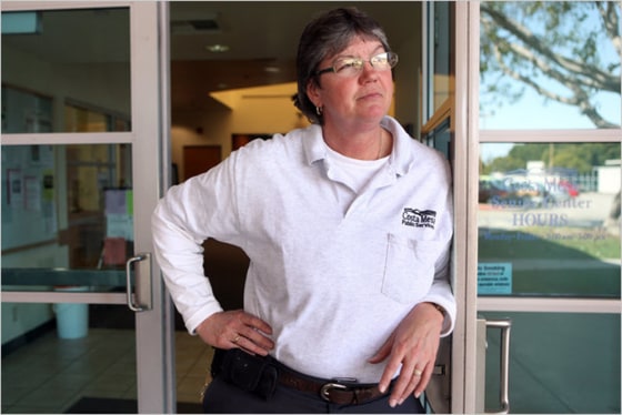 Helen Nenadal, who has worked for the city of Costa Mesa, Calif., for more than 30 years, was one of hundreds of city workers to receive a pink slip. 