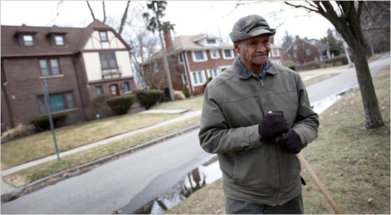 'The city is down, but this neighborhood is surviving. And people here care," says Charles Pruitt, a resident of the Grandmont Rosedale area of Detroit.