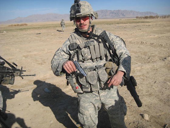 Image: Cpl. Jeremy Morlock with the pistol found at the scene. Gibbs was reportedly disappointed that the pistol was turned into military authorities in accordance with proper protocol, preventing them from using it as a “drop weapon.”