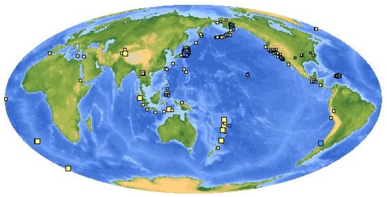 Image: Earthquake map