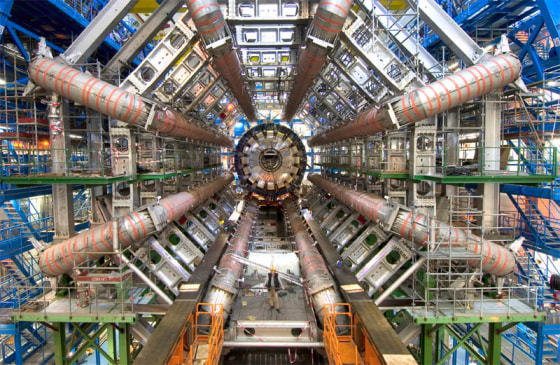 Scientists with the Large Hadron Collider's (above) CMS and ATLAS experiments noted the Tevatron results with great interest, and predict that they, in turn, will be able to further reduce the mass range where the Higgs might be lurking.