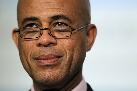 Image: REFILE - Hillary Clinton Meets With Haitian President-Elect Michel Martelly
