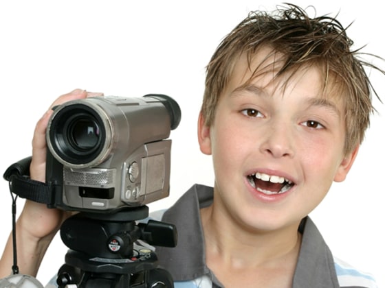 Image: Boy with video camera
