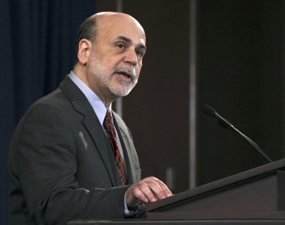 Image: U.S. Federal Reserve Chairman Bernanke addresses a news conference in Washington