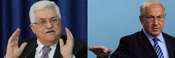 Image: Palestinian President Mahmoud Abbas; Israel's Prime Minister Benjamin Netanyahu