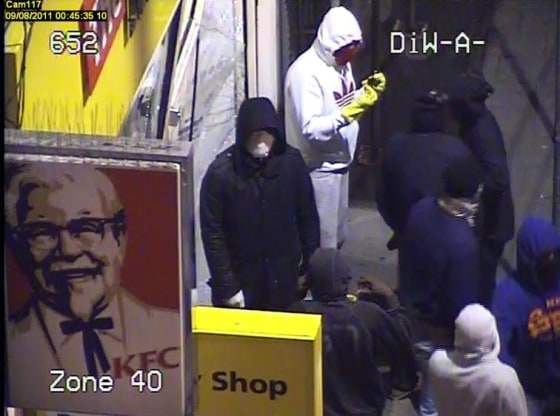 Image: CCTV camera image from London riot