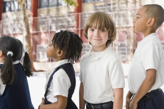 Image: Students wearing uniforms