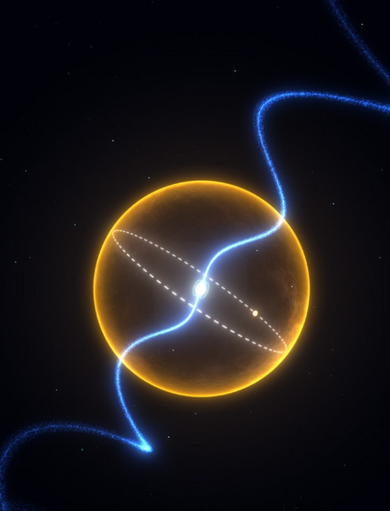 Illustrated is the alien planet PSR J1719-1438, where ultra-high pressures caused carbon to crystallize in the remnant of a dead star, forming the extrasolar world. The resulting planet is made of diamond.