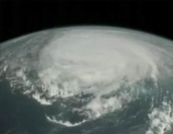 A photo of Hurricane Irene, as&nbsp;seen from the International Space Station.