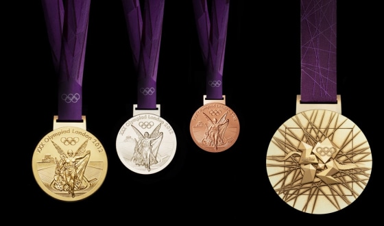 Image: London 2012 Olympic Games medals are seen in this handout photograph received in London