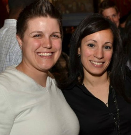 Image: Alisha Brennon and her partner Christina Santiago