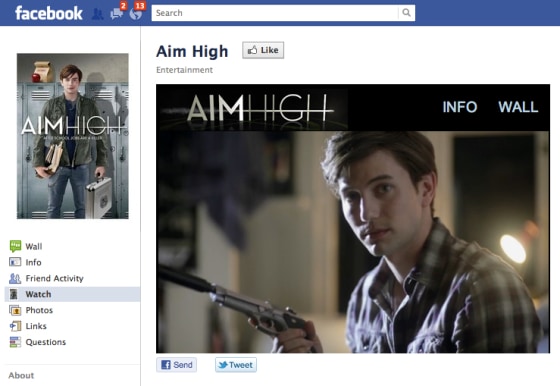 Screen shot of \"Aim High\" series on Facebook page