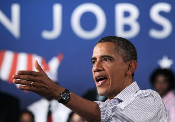 Image: President Obama Speaks At Virgina High School During His 3-Day Bus Tour