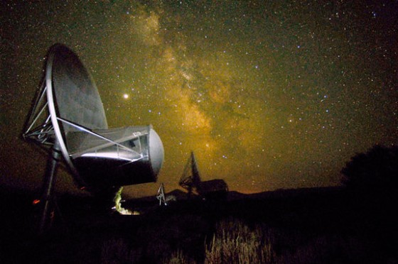 The Allen Telescope Array looks out for signs of extraterrestrial intelligence in space.
