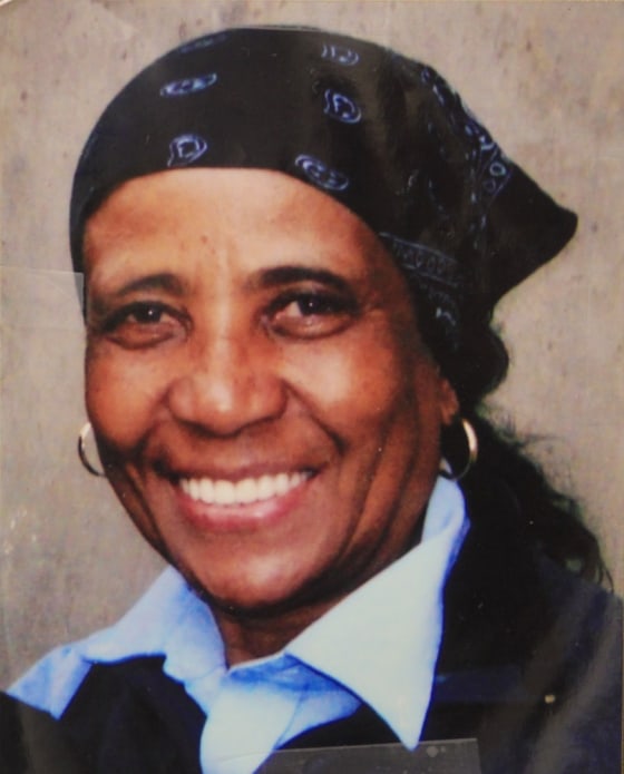 Image: An undated photo of Deloris Gillespie provided by the Gillespie family is on display before a press conference by her children