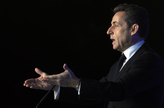 Image: France's President Sarkozy delivers a speech to present his New Year wishes to the world of culture in Marseille