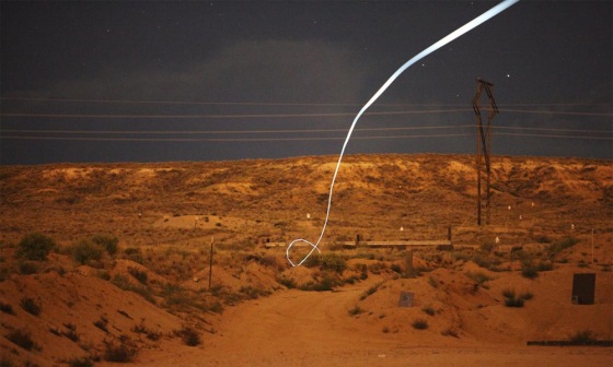 Image: LED attached to self-guided bullet