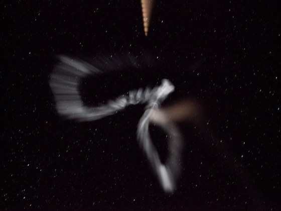 NASA launched five suborbital rockets early on Tuesday morning to study the planet's upper level jet stream for the ATREX (Anomalous Transport Rocket Experiment) mission. Each rocket released a chemical tracer that created milky white clouds at the edge of space. They were reportedly seen from as far south as Wilmington, N.C., west to Charlestown, W. Va., and north to Buffalo, N.Y.