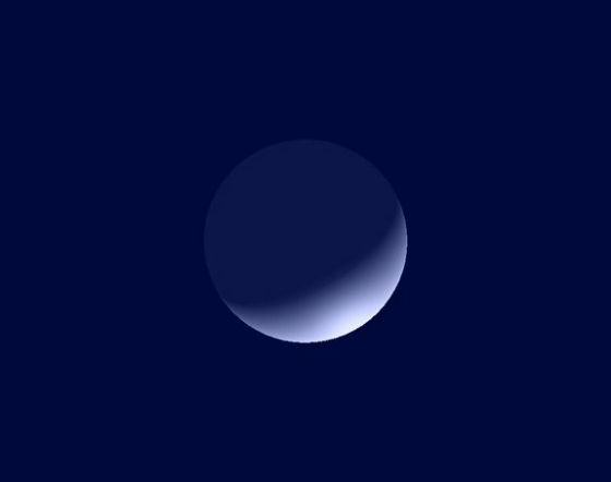 Venus at its greatest illuminated extent this week.
