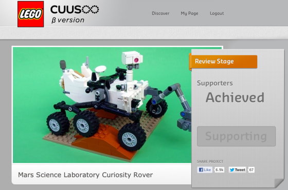 A Curiosity toy from LEGO 10 000 votes closer to launch
