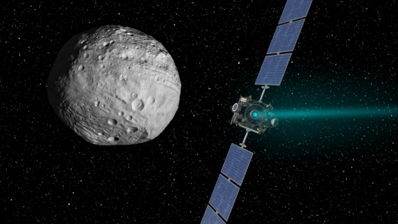 NASA's Dawn spacecraft arrived at the giant asteroid Vesta in July 2011 and is set to depart next Tuesday.