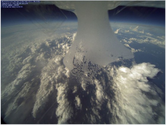A skyscape of clouds snapped from the belly of NASA's hurricane-hunting drone, a Global Hawk aircraft, on Sept. 11.