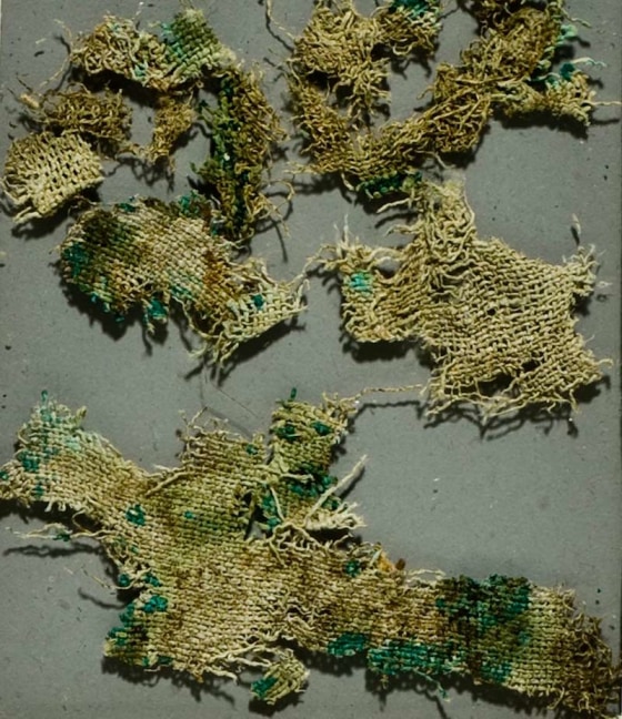 This 2,800-year-old Lusehoj textile made from imported nettles was found in a grave along with the bones from what may be a Scandinavian man, scientists reported on Friday.