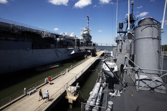 Image: The USS Laffey is docked next to the USS Yorktown at Patriots Point Naval &amp; Maritime Museum in Mount Pleasant