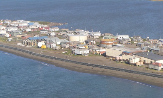 Kivalina sits on a barrier reef in the Chukchi Sea off Alaska's northwest coast.