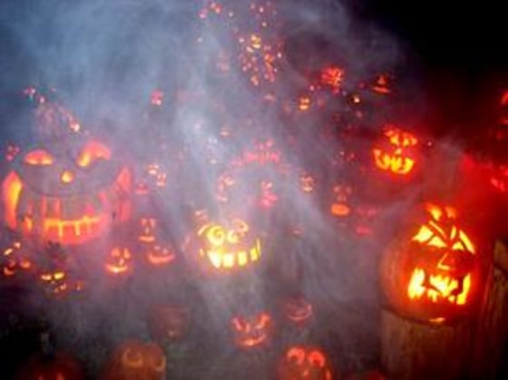 Some 5,000 illuminated pumpkins are displayed each night during the Jack-O-Lantern Spectacular at Roger Williams Park Zoo in Providence, R.I.